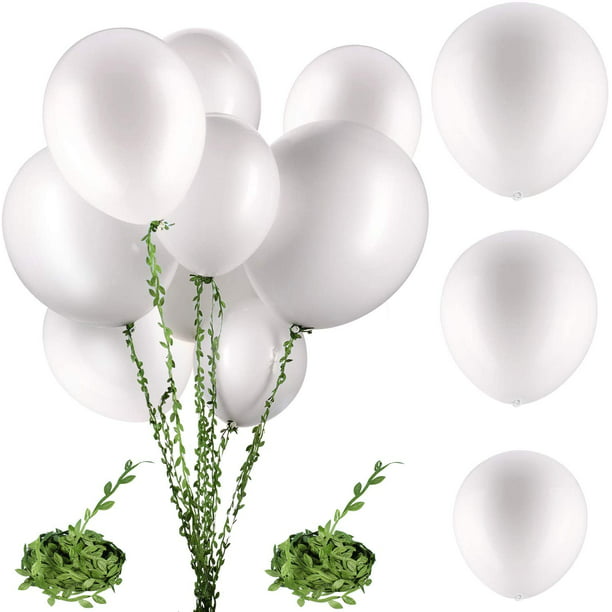 with white writing 12" HELIUM QUALITY PEARLISED BALLOONS 30 JUST MARRIED WHITE